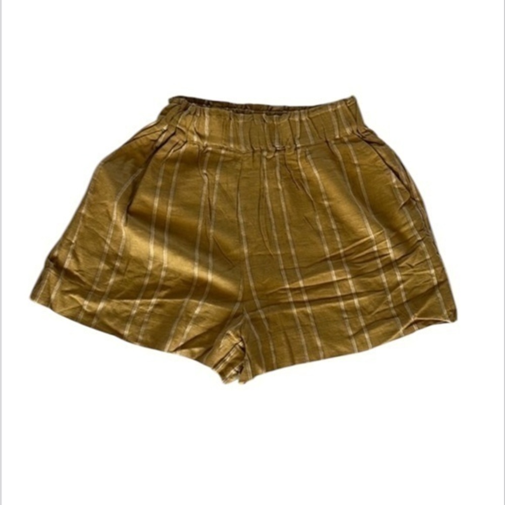 Urban Outfitters size small mustard stripe paperbag shorts
